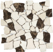 Beige/Brown Mini Opus Interlocking Mosaic | Tile Center