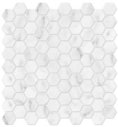 Bianco Venatino 1.25 Honed Hexagon Mosaic | Tile Center