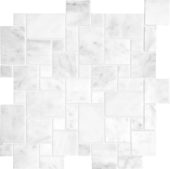 Bianco Venatino Mini Versailles Honed Mosaic | Tile Center