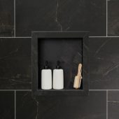 Black Ice Shower Niche 14.5 x12 Inside | Tile Center