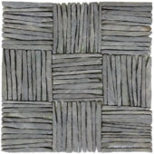 Black Slate Multiple Square Interlocking Mosaic | Tile Center