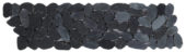 Black Sliced Matte Pebble Interlocking Border | Tile Center