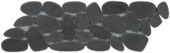 Black Sliced Reconstituted Pebble Interlocking Mosaic | Tile Center