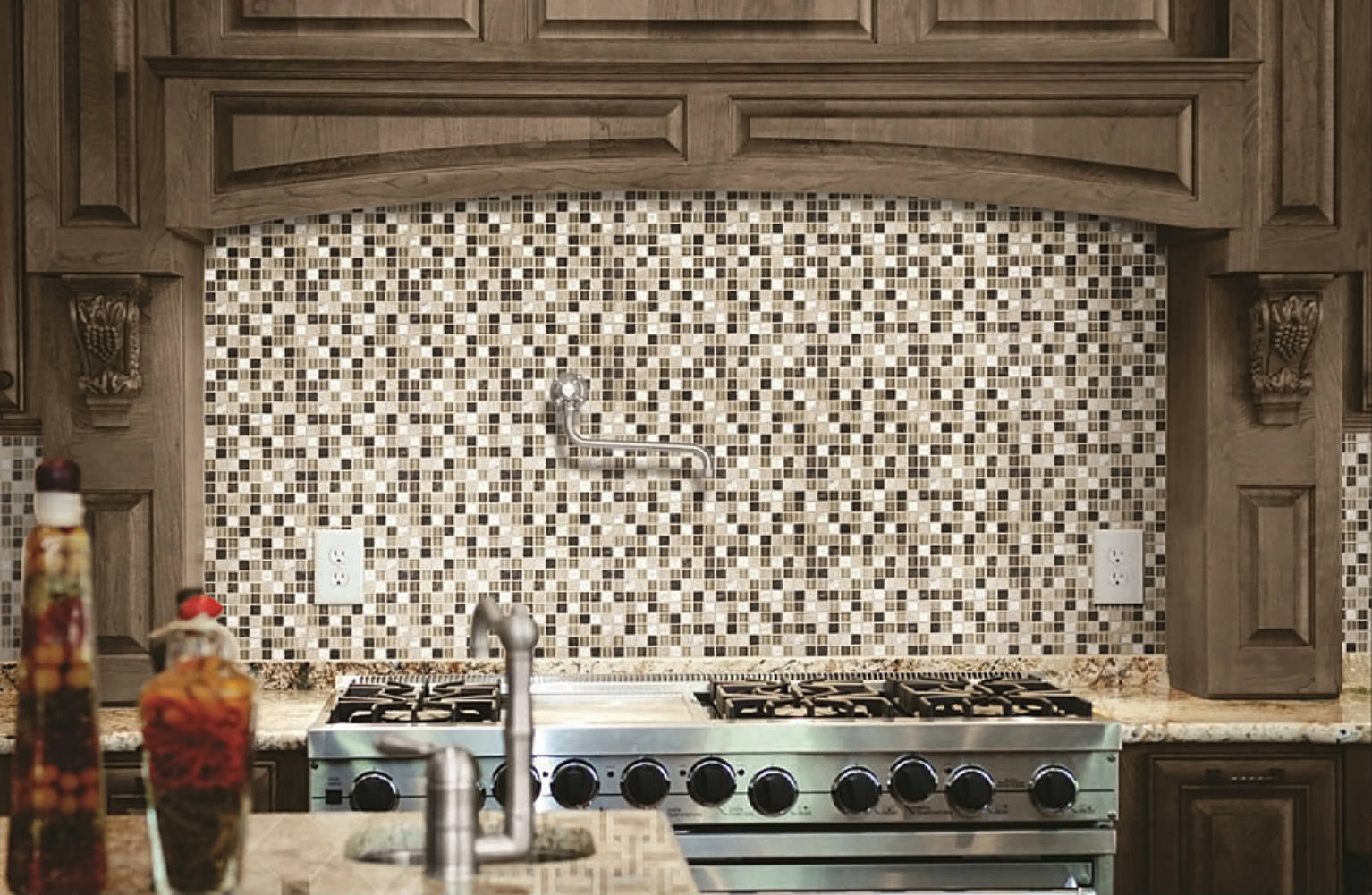 Bliss Cappucinno Glass Stone Blend Mosaic 0 | Tile Center