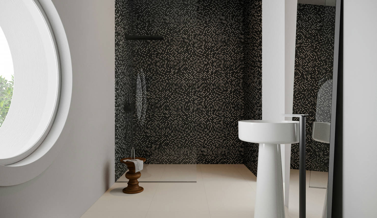 Bliss Midnight Glass Stone Blend | Tile Center