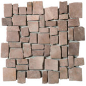 Cappuccino Cubic Marble Opus Interlocking Mosaic | Tile Center