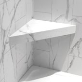 Carrara Marble Shower Bench 26x18.63x3 | Tile Center