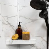 Carrara Marble Shower Shelf 14.56x7.12x2 | Tile Center