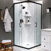 Carrara Marble Shower Wall Kit 36x36x78 | Tile Center