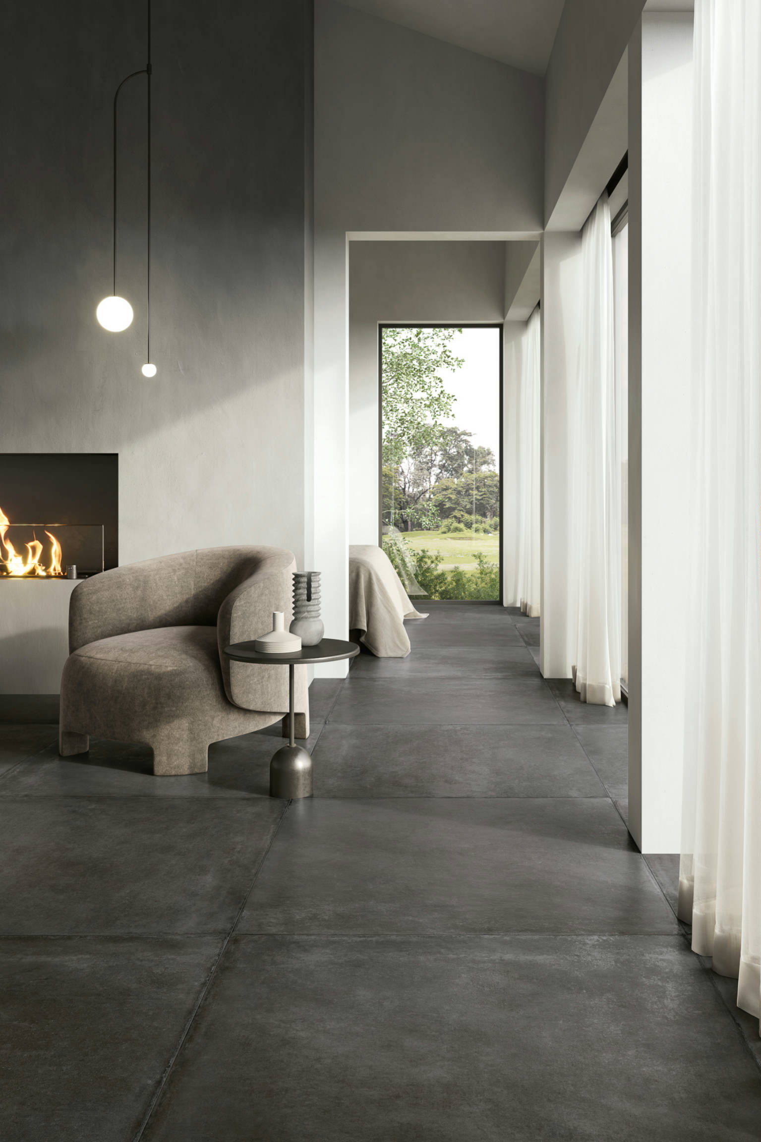 Charleston Palms Steel 40x40 | Tile Center