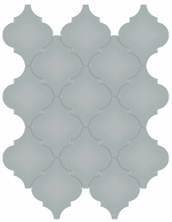 Cloud Blue Glossy Arabesque Mosaic | Tile Center