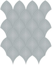 Cloud Blue Glossy Scallop Mosaic | Tile Center