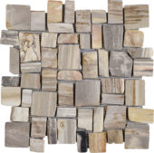 Cubic Fossil Wood Stone Mosaic | Tile Center