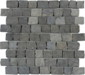 Dark Grey Cubic Brick Marble Interlocking Mosaic | Tile Center
