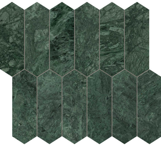 Diosa Verde  2x6 Picket Mosaic | Tile Center
