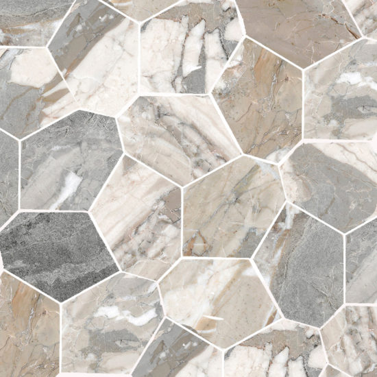 Dynasty Grey Polished/Matte 11X12 Eggs Mosaic | Tile Center