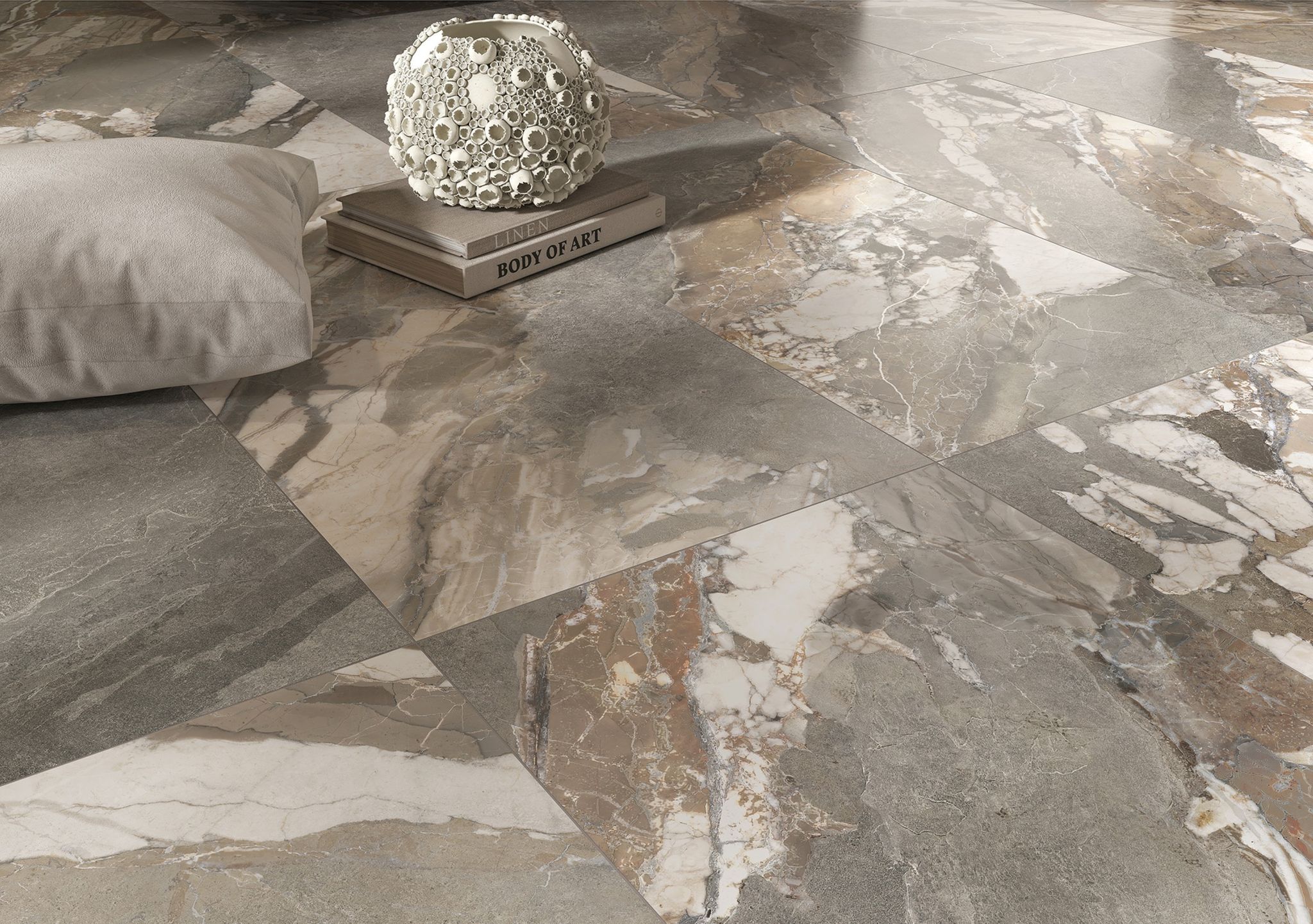 Dynasty Grey Polished/Matte 24x48 1 | Tile Center