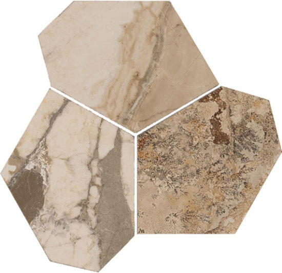 Dynasty Taupe Polished/Matte 11X12 Eggs Mosaic | Tile Center