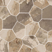Dynasty Taupe Polished/Matte 11X12 Eggs Mosaic | Tile Center