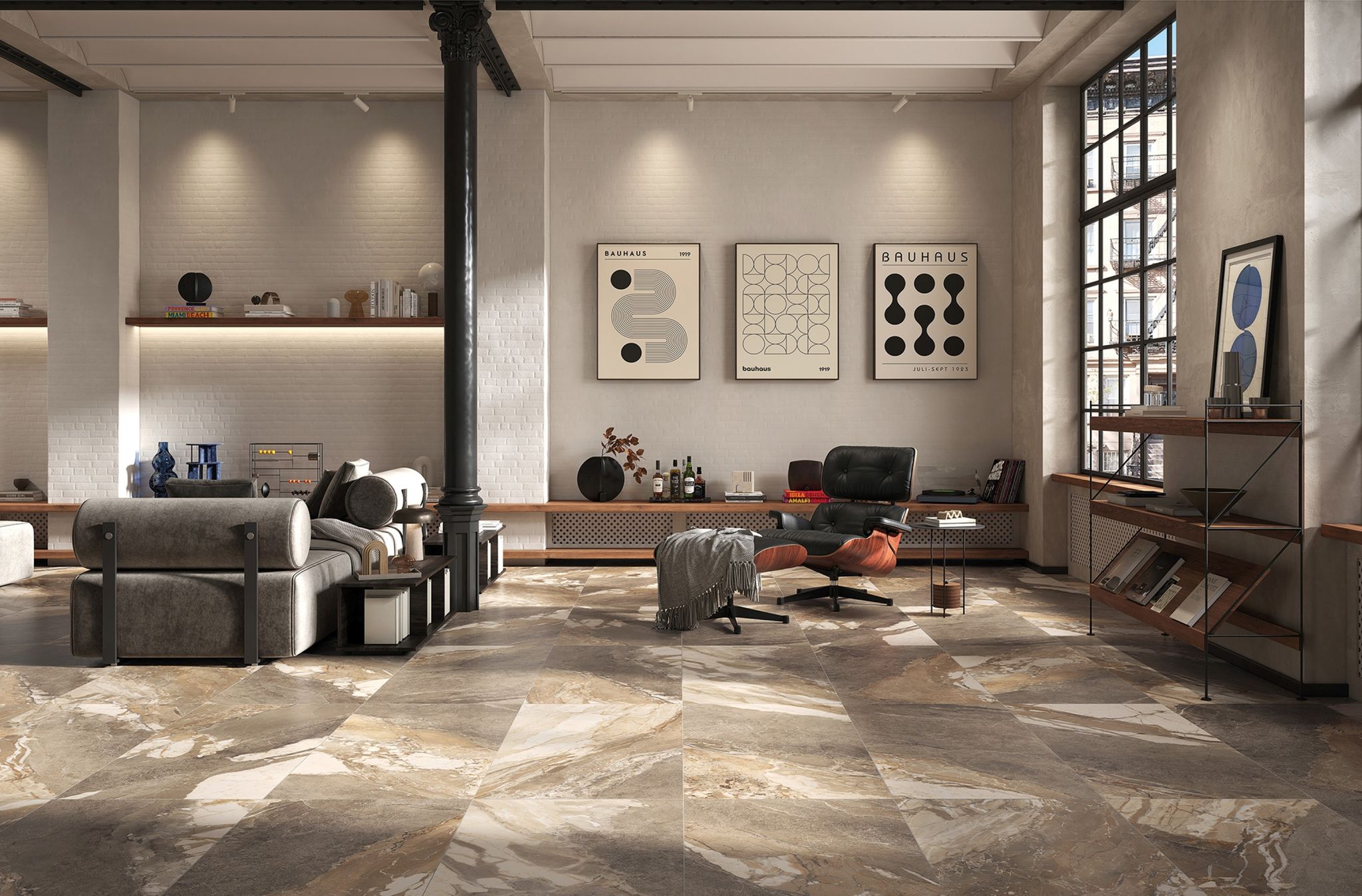 Dynasty Taupe Polished/Matte 24x48 1 | Tile Center