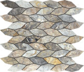 Elongated Hexagon Royal Vein "Leaves" Mosaic | Tile Center