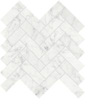 Eterna Bianco 1.25x4 Polished Herringbone Mosaic | Tile Center