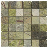 Forest Green Polished Marble Mosaic | Tile Center