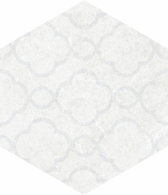 Form 5.5X6.3” White Decor Hexagon | Tile Center