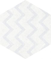 Form 5.5X6.3” White Decor Hexagon | Tile Center