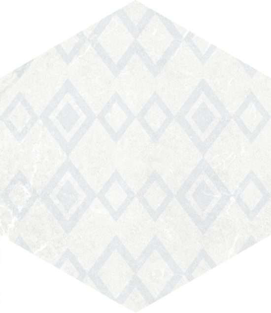 Form 5.5X6.3” White Decor Hexagon | Tile Center