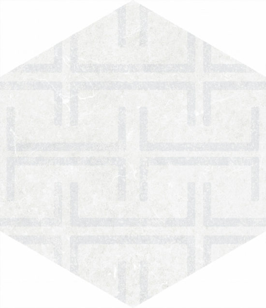 Form 5.5X6.3” White Decor Hexagon | Tile Center