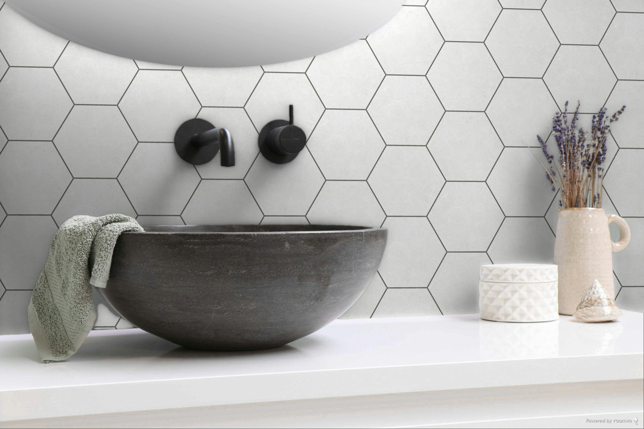 Form 5.5X6.3” White Hexagon | Tile Center