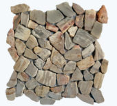 Fossil Wood Mini Opus Mix Beige Interlocking Mosaic | Tile Center