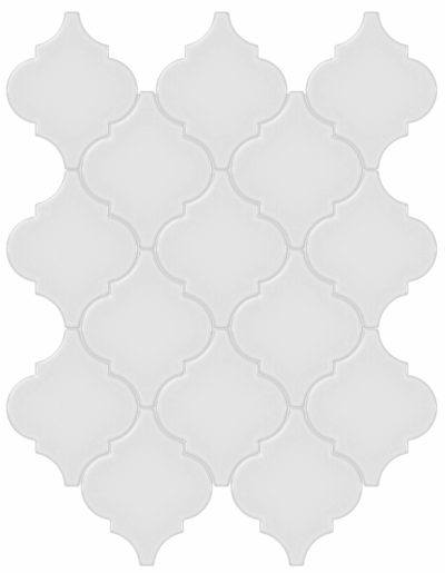 Gallery Grey Glossy Arabesque Mosaic