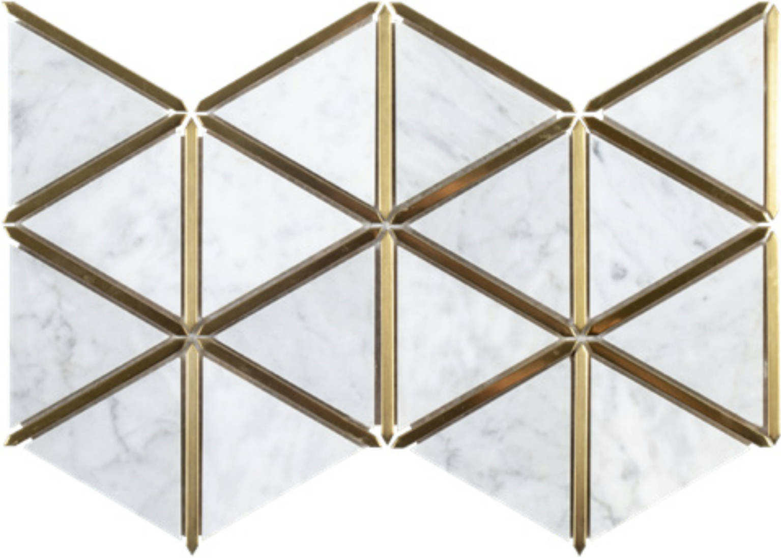 Gilded Triangles Mosaic | Tile Center