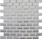 Glass Brick Chrome 1"X2" Mosaic | Tile Center