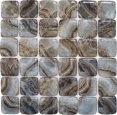 Glass Square Grey Beige Mix Marble Pattern Mix Mosaic | Tile Center