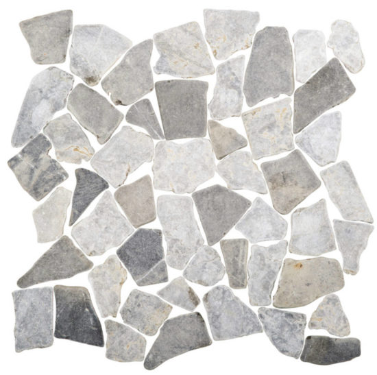 Grey Mix Mini Opus Marble Mosaic | Tile Center