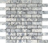 Grey Mix Pattern Deco Brick Matte Glazed Porcelain 1"x3" Mosaic | Tile Center