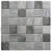 Grey Mix Recycled Glass Mix 2X2" Square Mosaic | Tile Center
