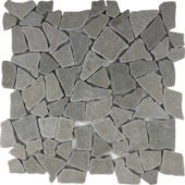 Grey Reconstituted Mini Opus Stone Interlocking Mosaic Sheet | Tile Center