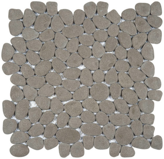 Grey Reconstituted Pebble Interlocking Mosaic | Tile Center