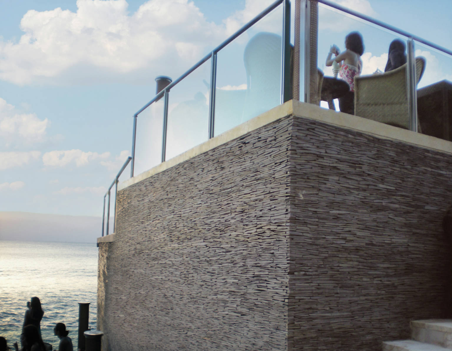 Grey Sliced Slate Interlocking Mosaic | Tile Center