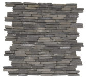 Grey Stacked Brick Marble Interlocking Mosaic | Tile Center