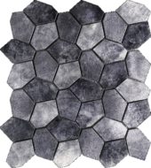 Hexagon Aluminum Mix Grey 11.4"x12.2" | Tile Center