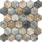 Hexagon Royal Vein Mosaic | Tile Center