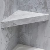 Iced Pewter Shower Bench 26x18.63x3 | Tile Center