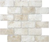 Ivory 2x4 Brick Mosaic | Tile Center