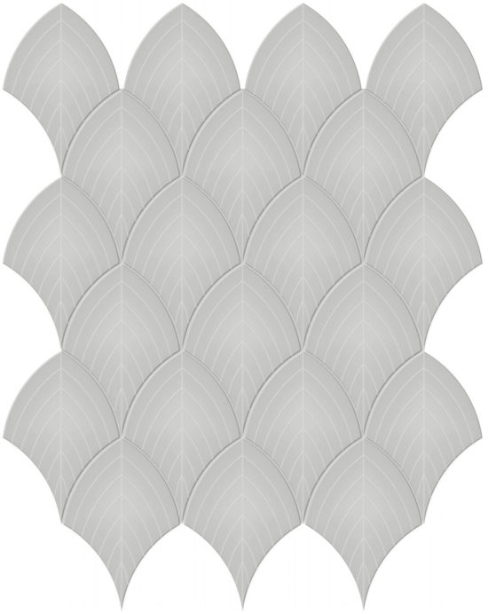 Loft Grey Glossy Scallop Mosaic | Tile Center