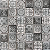 Matte & Shiny Glass Patchwork Pattern 2"X2" White Grey Mosaic | Tile Center